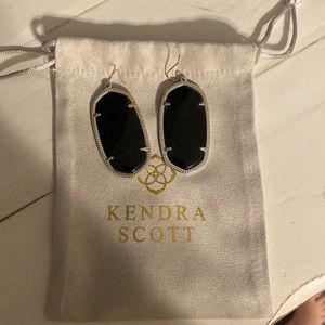 Black and silver Danielle Kendra Scott earrings